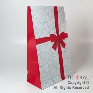 BOLSITA PAPEL REGALO MO�O ROJO 12X24CM x 10